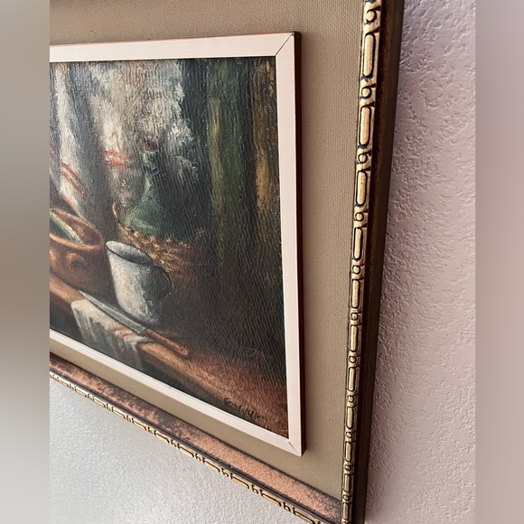 Vintage Framed painting - Picture 5 of 9